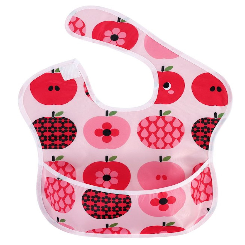 Mom Choice Waterproof Baby Bibs Set of Two Infant 6-24 Months with Pocket Washable Stain Oil and Odor Resistant